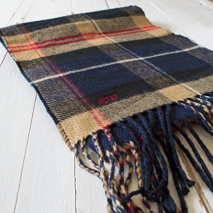 Personalised Men's Reversible Scarf - Tartan | GettingPersonal.c...