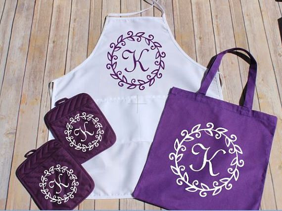 Personalized Apron Set Personalized Oven Mitts Custom Pot