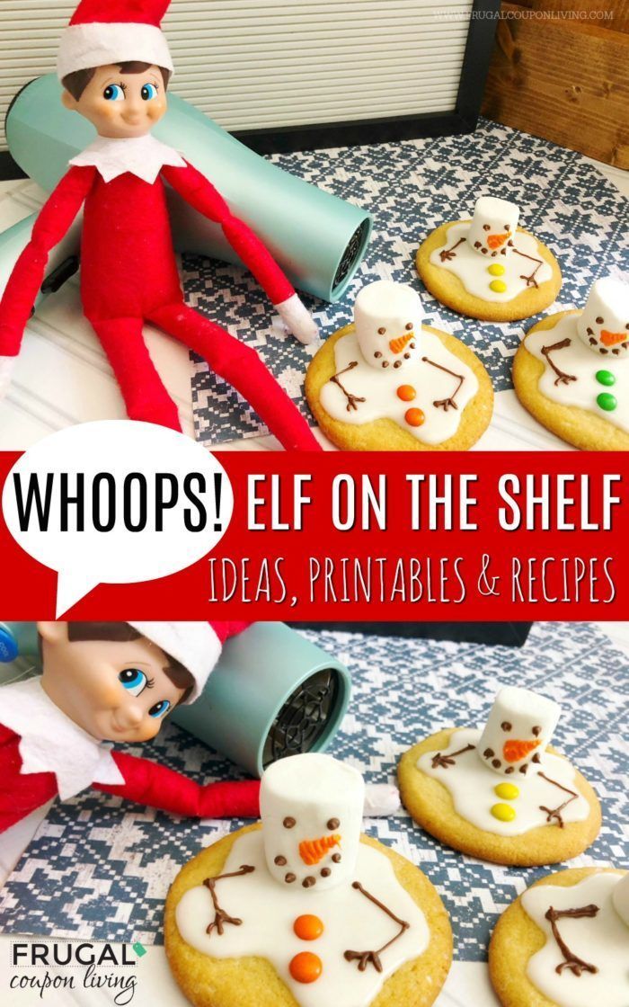 Melted Snowman Cookies | Elf on the Shelf Ideas | Cookies for Santa #FrugalCoupo...